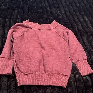 Free People Mauve Cowl Neck Sweater